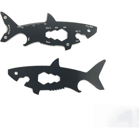 Cadeau Homme, 15 en 1 Outil Multifonction en Acier Inox, Multitool de Poche, Scie, Tournevis, Décapsuleur, Gadget Utile pour Survie, Camping, Randonnée, Réparation (1/5)