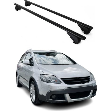 OMAC Dachträger Querträger für VW Golf mk5 Schrägheck 2004-2009 – Abschließbar – Max. 75 kg – 2 Stangen Stahl Schwarz (1/5)