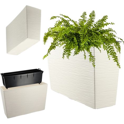 Pot de Fleurs, Design Durable, Système d'Irrigation Intégré, Jaune clair (1/2)