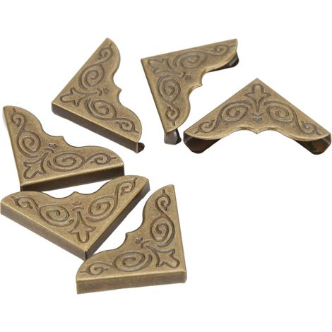 100 Protections d'Angle en Métal Antique - Haute Durabilité, Protection Renforcée pour Livres, Meubles et Coins Murs - Lot de 100 (1/5)