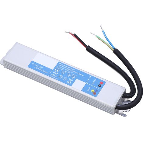 Alimentation LED étanche IP67, transformateur adaptateur pour éclairage LED, entrée externe 100-240 V CA ou 12 V CC, 40 W (1/5)