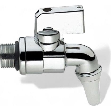 Rubinetto a sfera 1/2" in ottone con levetta e riempibottiglia in metallo per fusti e contenitori