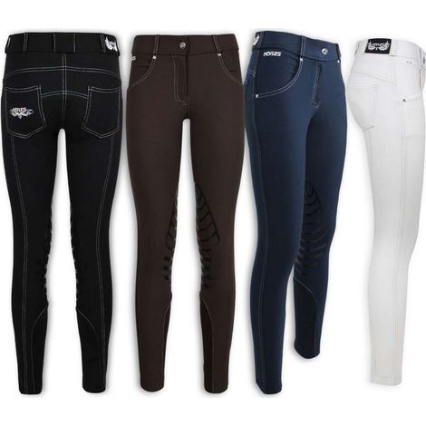 ITA 40, Noir: Pantalon en tissu extensible pour femme modèle Light Cristal