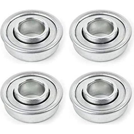 Un jeu de 4 roulements de roue universels pour tondeuse à gazon, mesurant 12,7 mm x 28,6 mm, argentés. (1/2)
