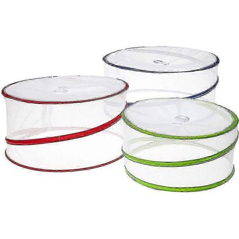 Housses alimentaires pliables pour cuisine extérieure, filet de protection contre les insectes (lot de 3) (1/4)