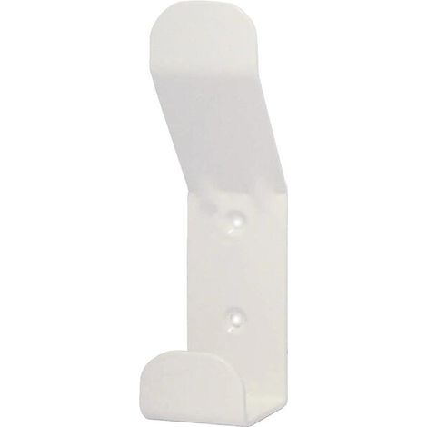 Patère double tête acier laqué finition blanc - DEVISMES (1/4)