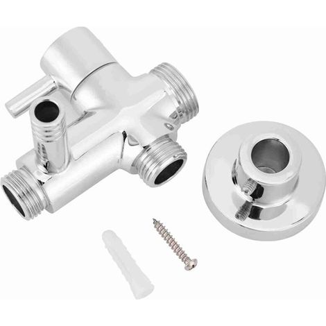 Séparateur de douche en cuivre rond pour salle de bain, à fixation murale, avec base et accessoires, 1/2 pouce (1/5)