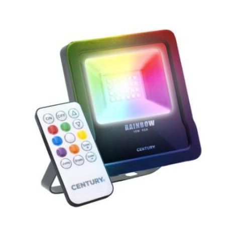 Foco led rainbow century rbw-109510-rgb-10w-negro