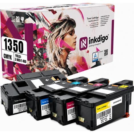 Toner Inkdigo 59311140-59311143 compatibile con Dell 1250C C1760nw 1355CN certificato TÜV. (1/5)