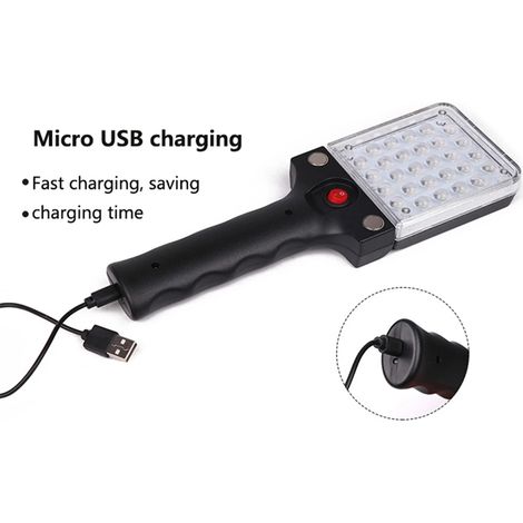 Wiederaufladbare LED-Arbeitsleuchte, tragbare magnetische Taschenlampe, Inspektionslampe für Autoreparaturen, Camping und Notfälle (1/5)