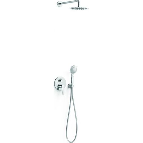 Kit mitigeur encastré 2 voies Rapid‑box pour douche Flat Chrome - TRES 20438004