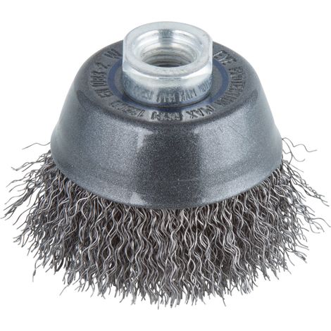 Spazzola Metallica a Tazza per Smerigliatrice Flessibile M14 Ruggine Wolfcraft (1/5)