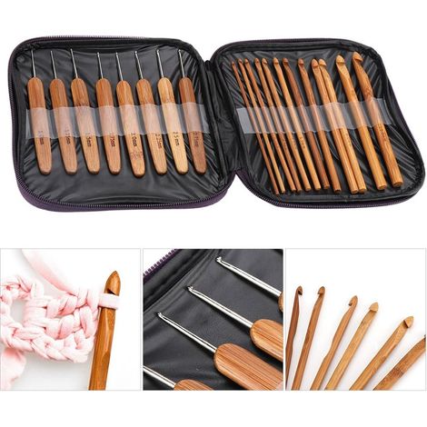 Crochet Hook Set, 20 Pieces/Lot, Sewing Tool Kit with Handle, Arts, Crafts and Sewing (1/5)