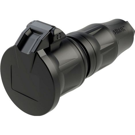 SIROX 802.511.01 Schutzkontaktkupplung Gummi Schwarz IP54