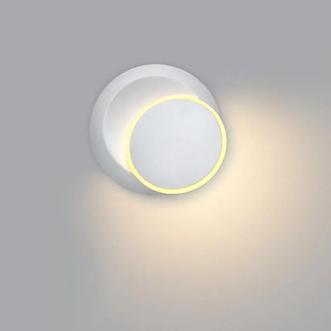 EASYCOMFORT Lampes murales 5W 360 degrés rotatif LED lumière créative pour chambre grenier chevet décoratif rond intérieur de maison moderne lumière chaude (1/5)