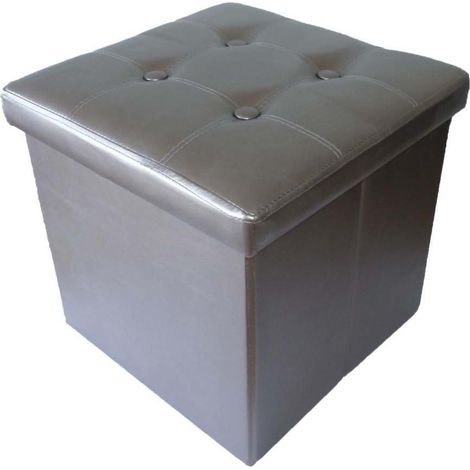 Pouf pliable PVC Bronze (1/4)