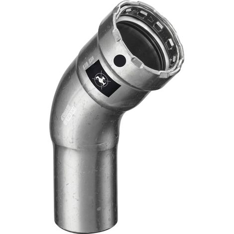 Viega Megapress-Codo 45 grados, DN 25 Acero no aleado, Recubrimiento de zinc-níquel Modelo 4226.1, 694715