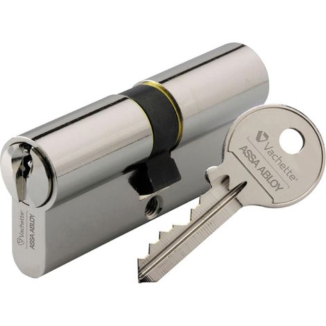 Cylindre de Serrure Mécanique pour Porte - Double Entrée 30x60mm - Mécanisme 5 Goupilles Sécurisé - 3 Clés - Installation Facile - Finition Nickelée (1/5)