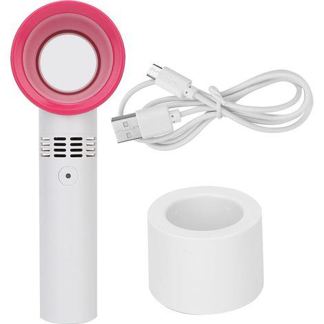 Ventilateur de poche sans lame rechargeable USB pour cils postiches (Blanc) (1/5)