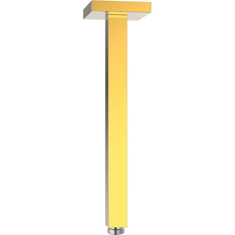 TRES 13462202OR COMPLEMENTOS DE DUCHA Brazo A Techo Color Oro 24K - ref: 13462202OR