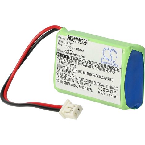 vhbw 1x Akku Ersatz für Dogtra BP74R für Hundehalsband Hunde-Trainer (460 mAh, 7,4 V, Li-Polymer)
