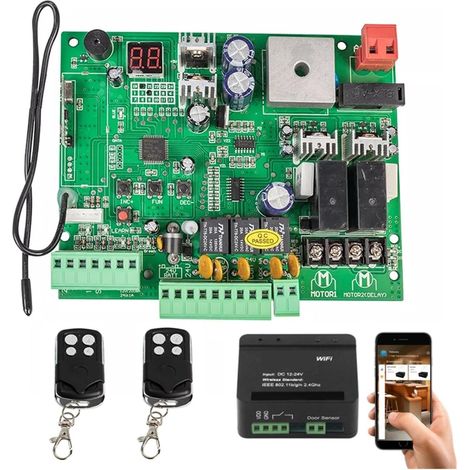 Kit d'ouvre-portes automatiques Carte 12V/24V for panneau de commande d'ouvre-porte pivotant à Double bras automatique système de Center de contrôle intelligent remplacer les raccords pour accessoires (1/5)