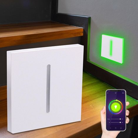 LED Treppenleuchte eckig weiß - Lichtfarbe: Smart Tuya RGB CCT 3W - Lichtaustritt: Fokus (1/5)