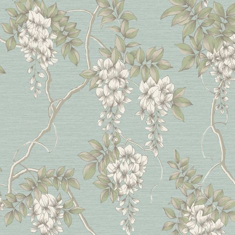 Superfresco Easy Glyzinienbaum Hellblau Vliestapete 10mx52cm