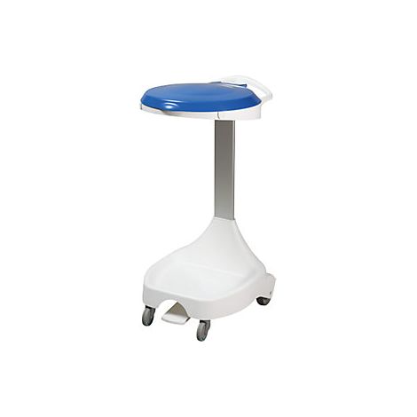 Soporte con pedal y ruedas para bolsas de basura  con 2 ruedas