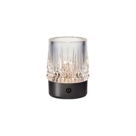 Mantra Luz LED de mesa exterior con forma de vaso LAX, 1W 3000K, base negro níqel, recargable (1/4)