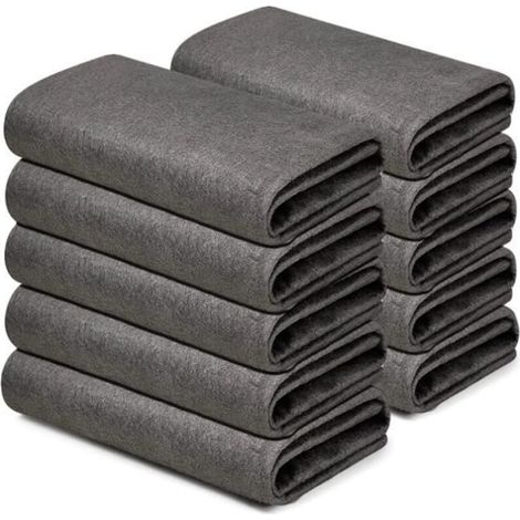 10pcsChiffon de Nettoyage Magique épaissi,Chiffon Magique pour Les Vitres,Chiffon Nettoyage Réutilisable en Microfibre Magique sans (1/4)