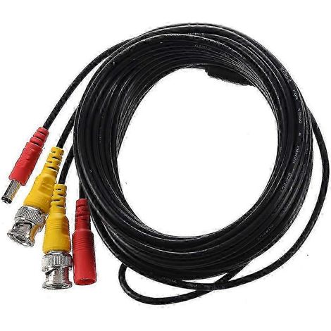 Câble vidéo de sécurité de 10 m (33 pi) avec connecteurs BNC et RCA pour caméra de vidéosurveillance (1/4)