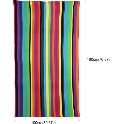 100 x 180 cm leichtes, farbenfrohes, großes, wasserabsorbierendes Mikrofaser-Bade- und Strandtuch, schnelltrocknend (1/5)