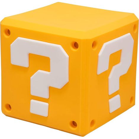 Paladone PP15789NN Super Mario Blocco SquishyGlo Lampada LED Ricaricabile Silicone