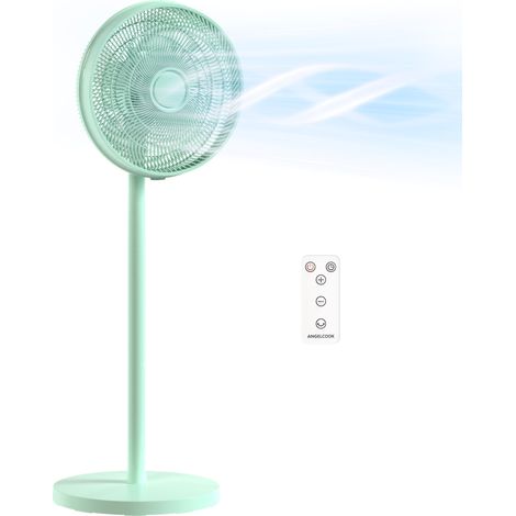 HOMCOM 40 cm Standing Pedestal Fan, Quiet Electric Cooling Floor Fan, Green