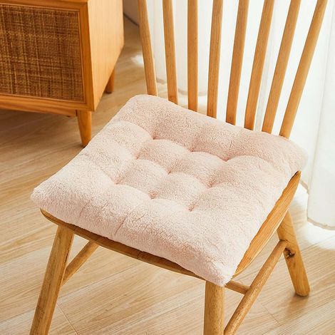 Set of 4 Chair Pads, Warm Soft Chair Pads, Indoor Chair Cushions, Washable Chair Cushions, Outdoor Chair Covers, Chair Cushions (45cm, Beige) (1/5)