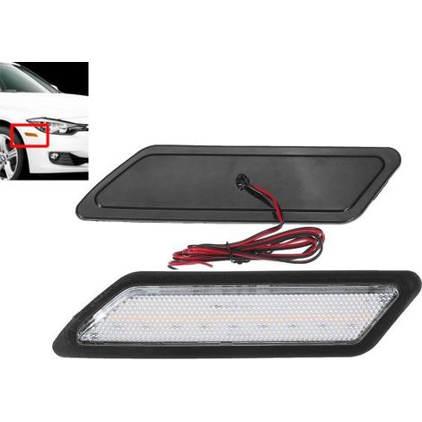 Kit Freccia Laterale a Led Side Marker Lente Trasparente Luce Bianco Per BMW Serie 3 F30 320 328 330 340 335 ActiveHybrid 3 2013-2015 (1/3)