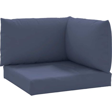 vidaXL Cuscini per Pallet 3 pz Blu Marino in Tessuto Oxford