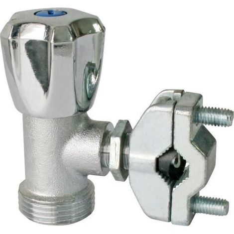 Somatherm – Robinet de machine à laver autoperceur pour tube cuivre 10 à 16 mm – Raccord mâle 3/4' (20/27) – Installation rapide sans travaux