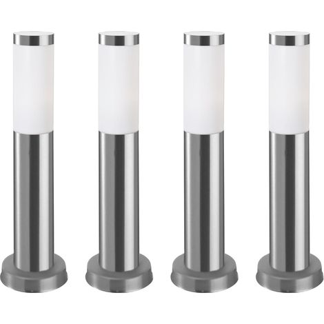 Koral (4 pezzi) Balise da esterno per giardino resistente all'acqua IP55. Palo in acciaio inossidabile 23W. E27 (1/5)