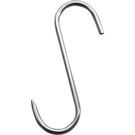Svanera, set 6 gancio 18 cm 1 punta in acciaio inox qualità extra