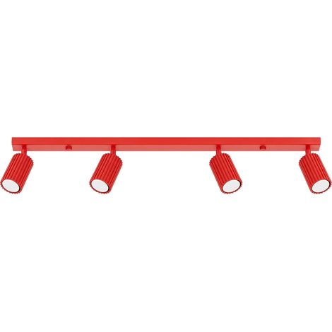 Sollux KARBON Barre de spots de plafond Karbon rouge 4x GU10 (1/2)