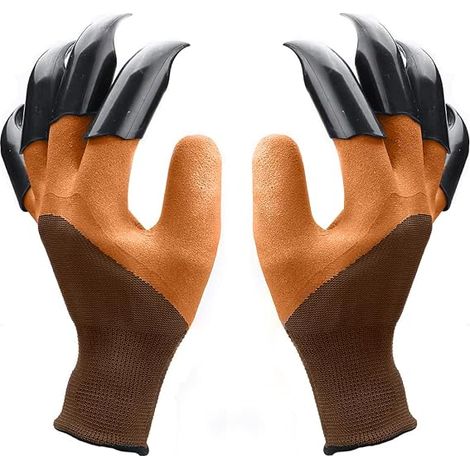 Filiyano-Gants de jardinage, adaptés au jardinage, gants de jardinage à griffes, marron pour femme (1/5)