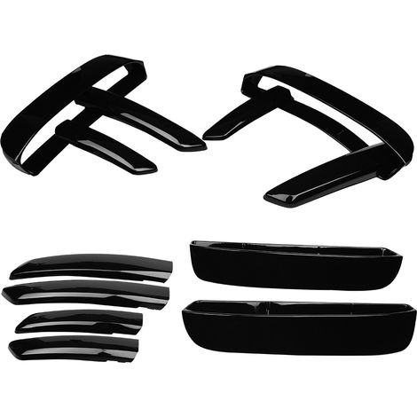 6 Pièces Noir ABS Plastique Cache Anti-brouillard Avant pour Land Rover Discovery 5 2017-2018 (1/3)