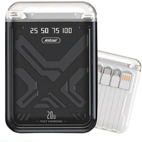 Andowl - Power Bank Portatile 6800mah 20w Ricarica Rapida Indicatori Livello Carica 4 Cavi Q-cd950 - (1/2)
