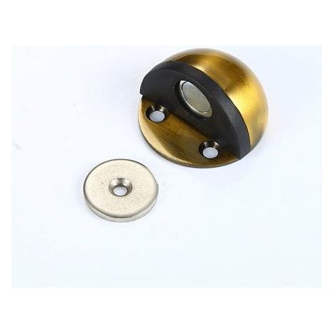 2 Stück magnetische Türstopper aus Metall, zum Einschrauben in den Boden, selbstklebende Türstopper ohne Bohren zum Schutz von Türen und Wänden (Gelb) (1/5)