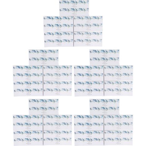25 Étiquettes Bouteille Mariage Papier Imperméable Résistant Motif Fleur Autocollants pour Fête Banquet Bleu (1/5)