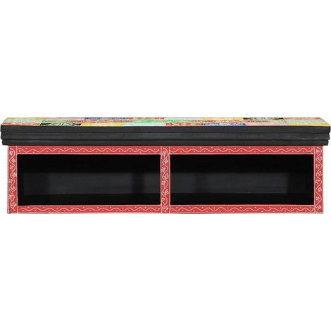 Mobile porta TV moderno 80 x 30 x 22 cm con contenitore dal design contemporaneo in truciolare multicolore 020057711