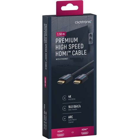 Premium Cavo HDMI™ ad altissima velocità, 4K/60Hz. Lunghezza del Cavo 1.5 m (1/5)