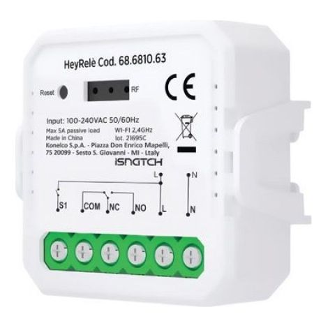Module Relais Wifi - Contact Sec NO NC - Contrôle À Distance Via Application - Horaires Et Délais Réglables - Pour Automatisation Domotique - 1 Pièce (1/4)